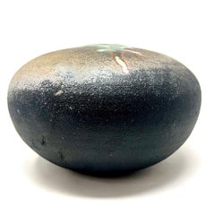 Vintage Tony Evans Raku Studio Pottery Pot with Certificate