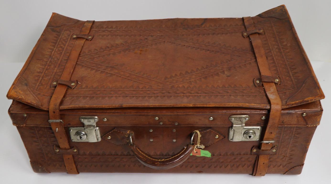 leather suitcase vintage