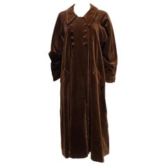 Vintage Top Gear London Brown Velvet Coat