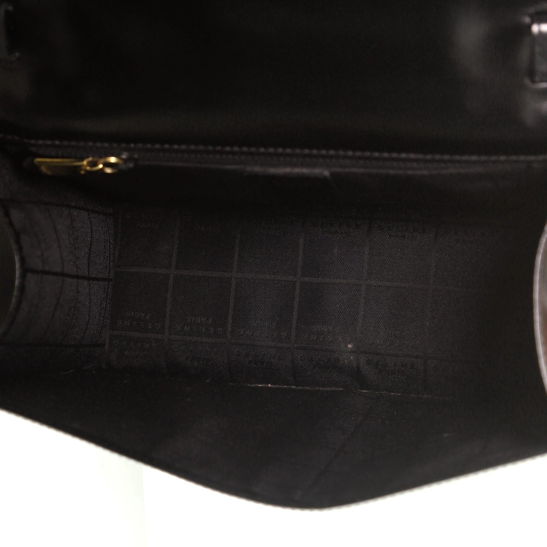 Vintage Top Handle Flap Bag Leather Medium 1