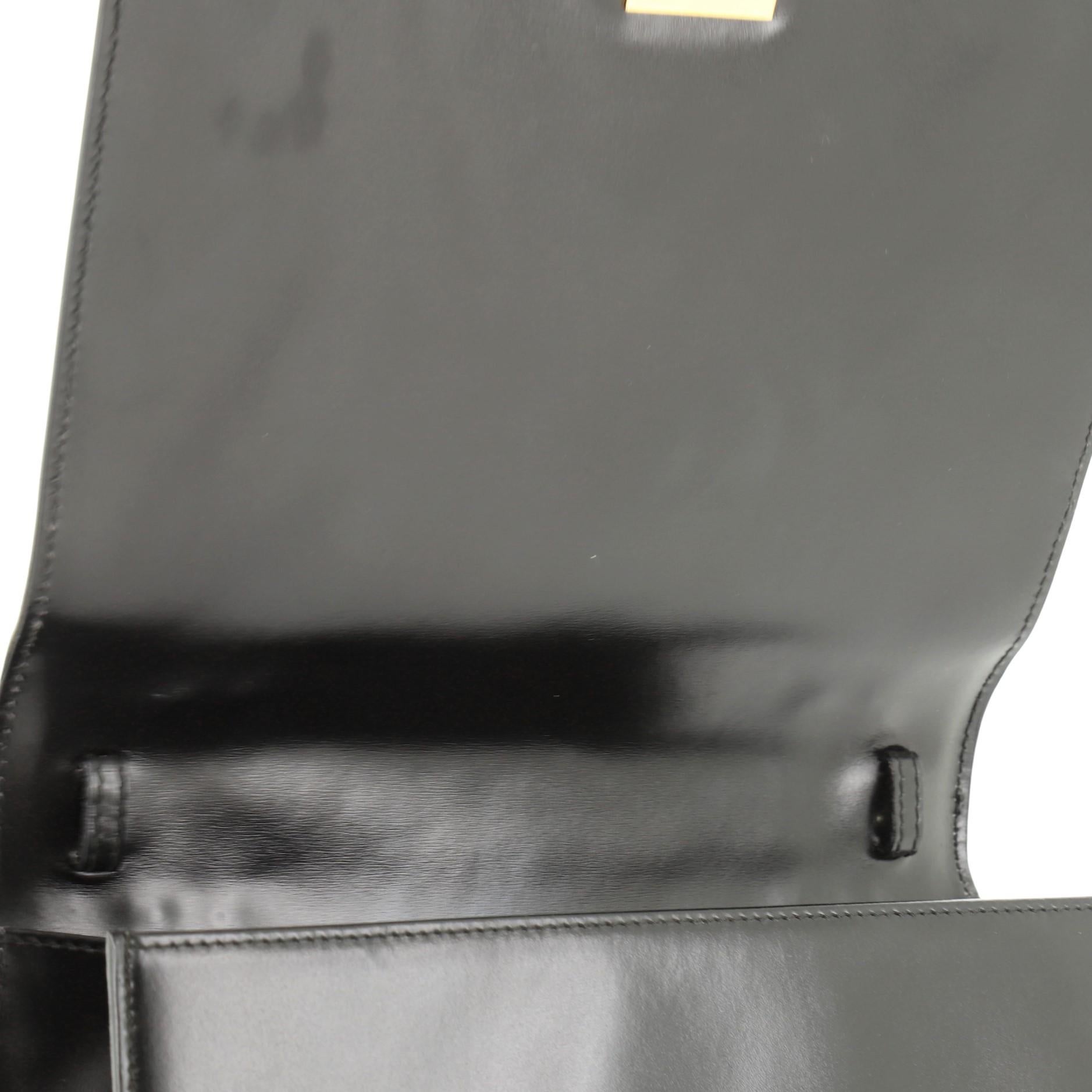 Vintage Top Handle Flap Bag Leather Medium 4