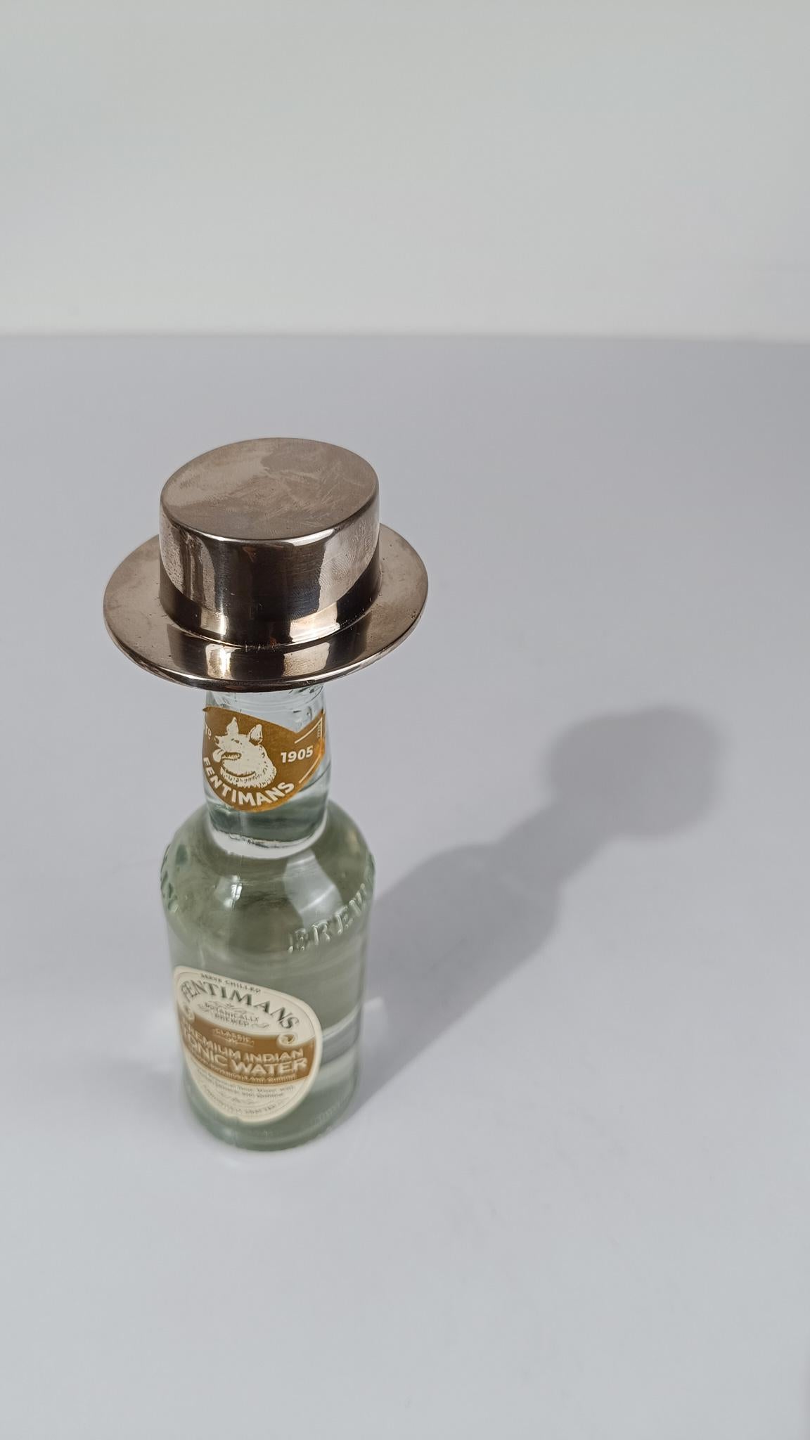 Vintage Top Hat Flaschenöffner aus versilbertem Messing Metall 70er Jahre im Zustand „Gut“ im Angebot in Roma, IT