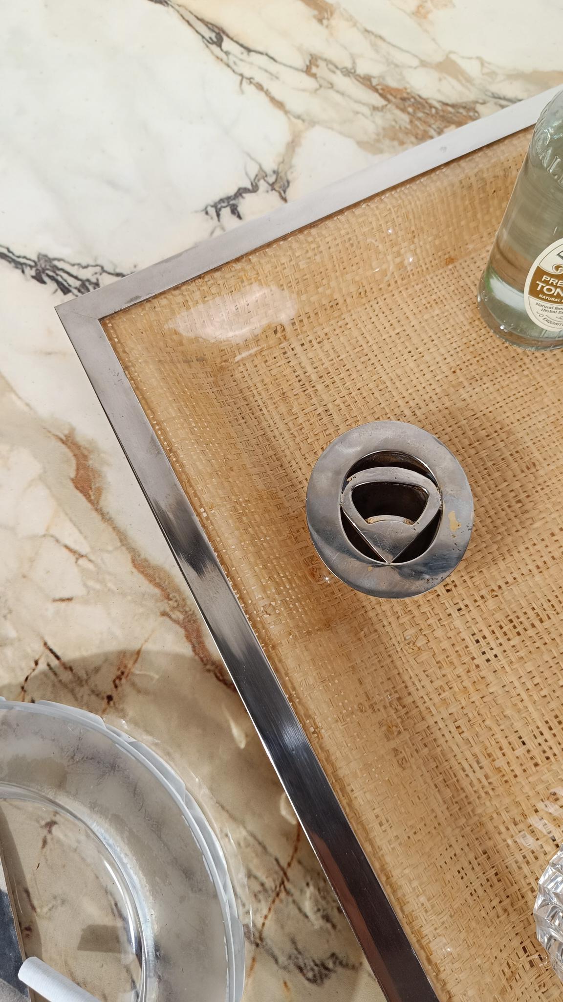 Vintage Top Hat Flaschenöffner aus versilbertem Messing Metall 70er Jahre im Angebot 1