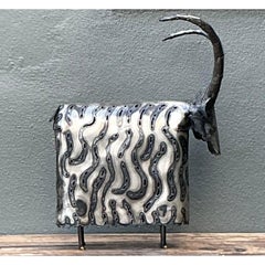 Vintage Torch Cut Ram Sculpture