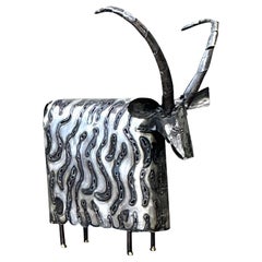 Vintage Torch Cut Ram Sculpture