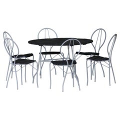 Vintage Tore Ahlsén "Pia" Garden Set, Table & 6 Chairs, Swedish Modern, 1990s