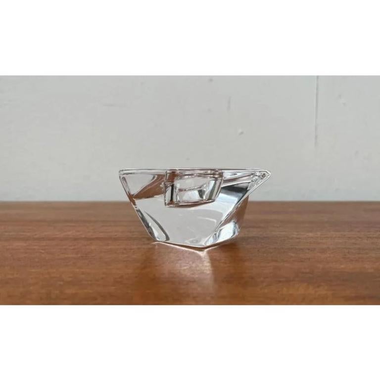 Swedish Vintage Tornado Series Crystal Glass Candleholder by Jan Johanssen for Orrefors For Sale