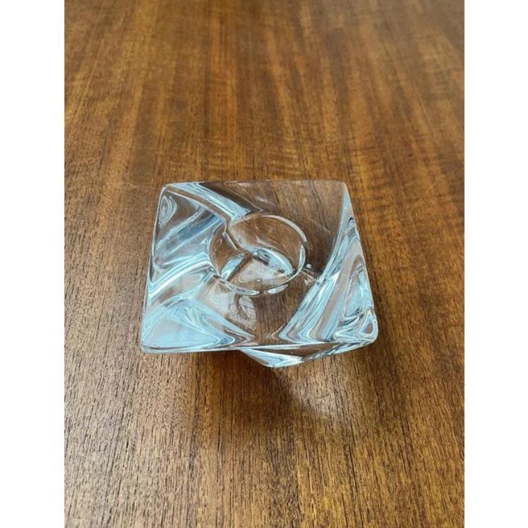 Vintage Tornado Series Crystal Glass Candleholder by Jan Johanssen for Orrefors In Excellent Condition For Sale In Hamburg, DE