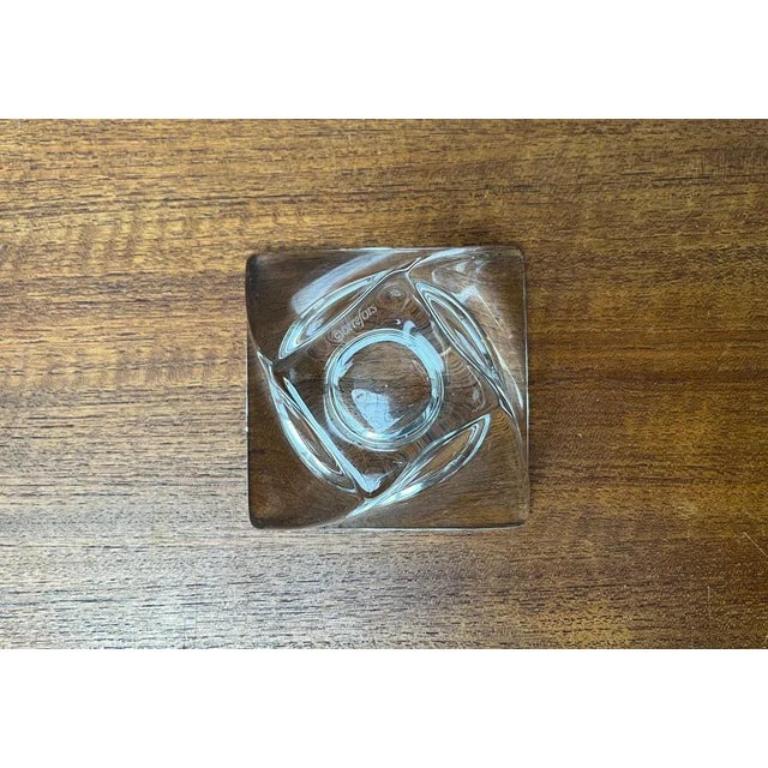 Vintage Tornado Series Crystal Glass Candleholder by Jan Johanssen for Orrefors For Sale 2