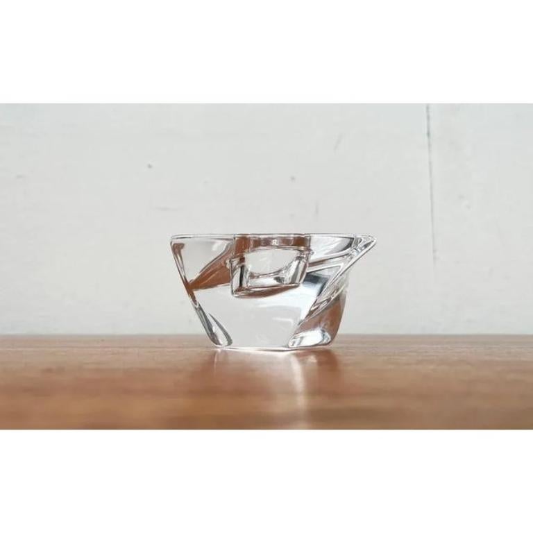 Vintage Tornado Series Crystal Glass Candleholder by Jan Johanssen for Orrefors For Sale 3
