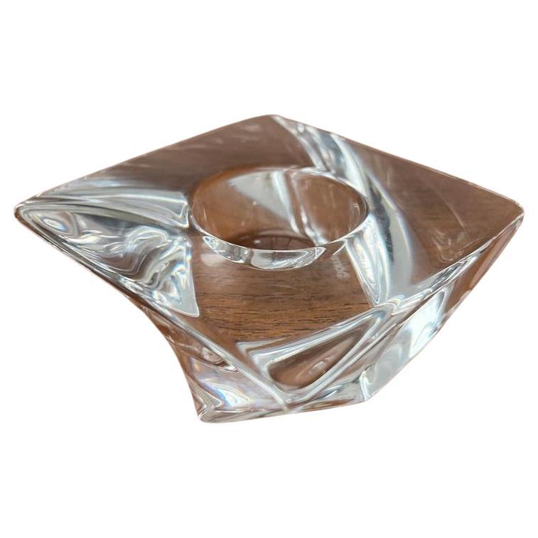 Vintage Tornado Series Crystal Glass Candleholder by Jan Johanssen for Orrefors For Sale