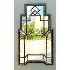 Specchio tartaruga vintage in bambù