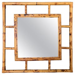 Antique Tortoise Bamboo Mirror