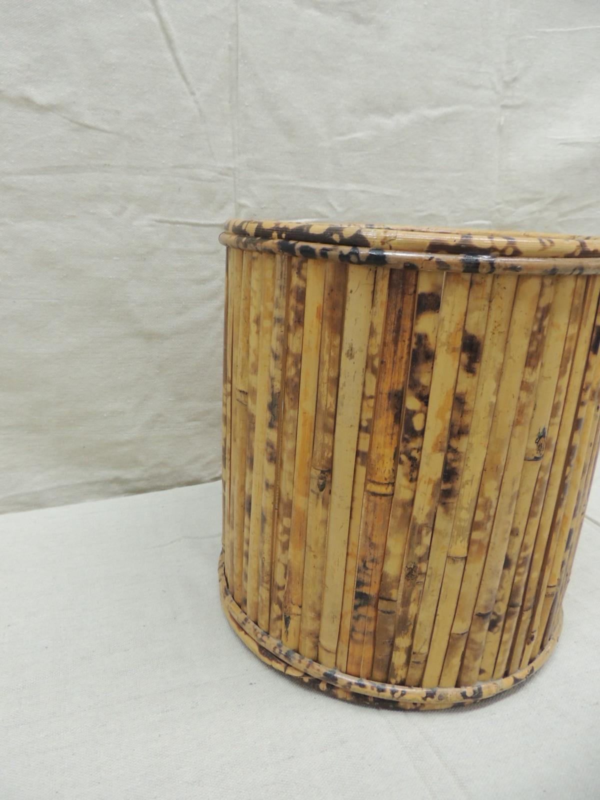 bamboo trash bin