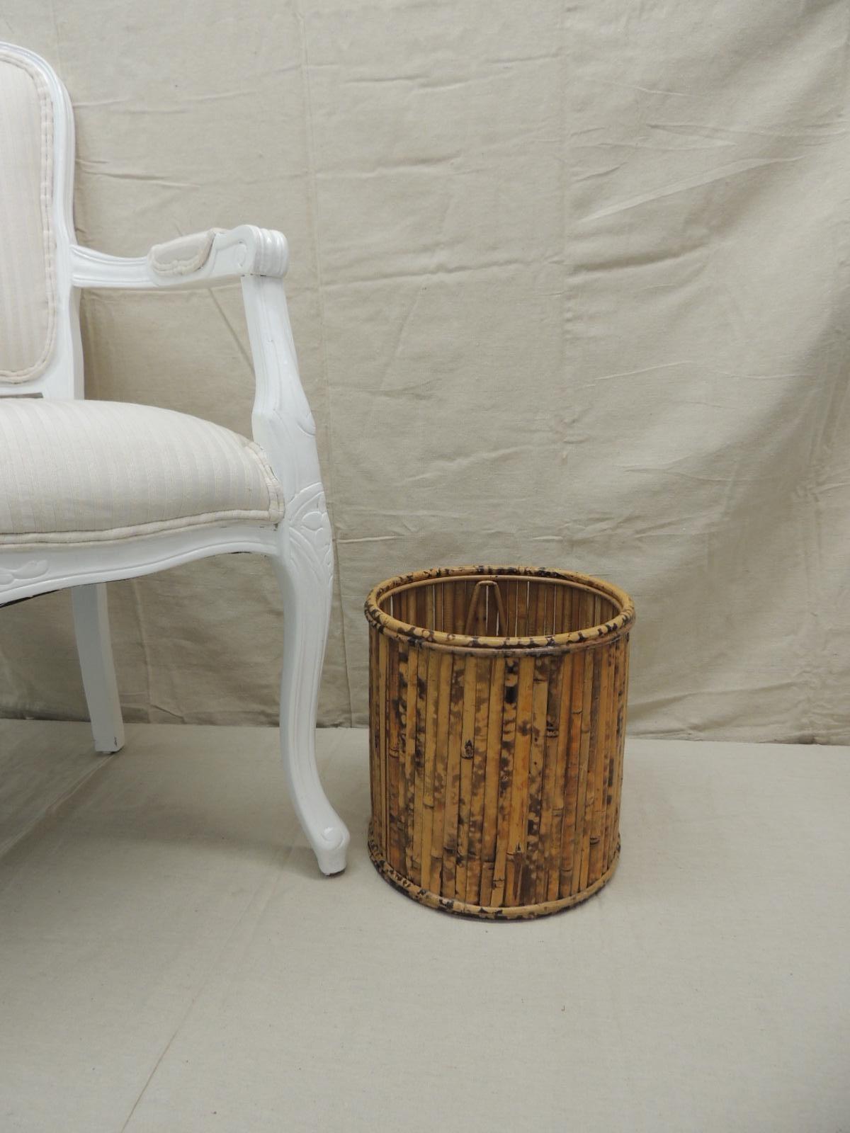 bamboo trash can