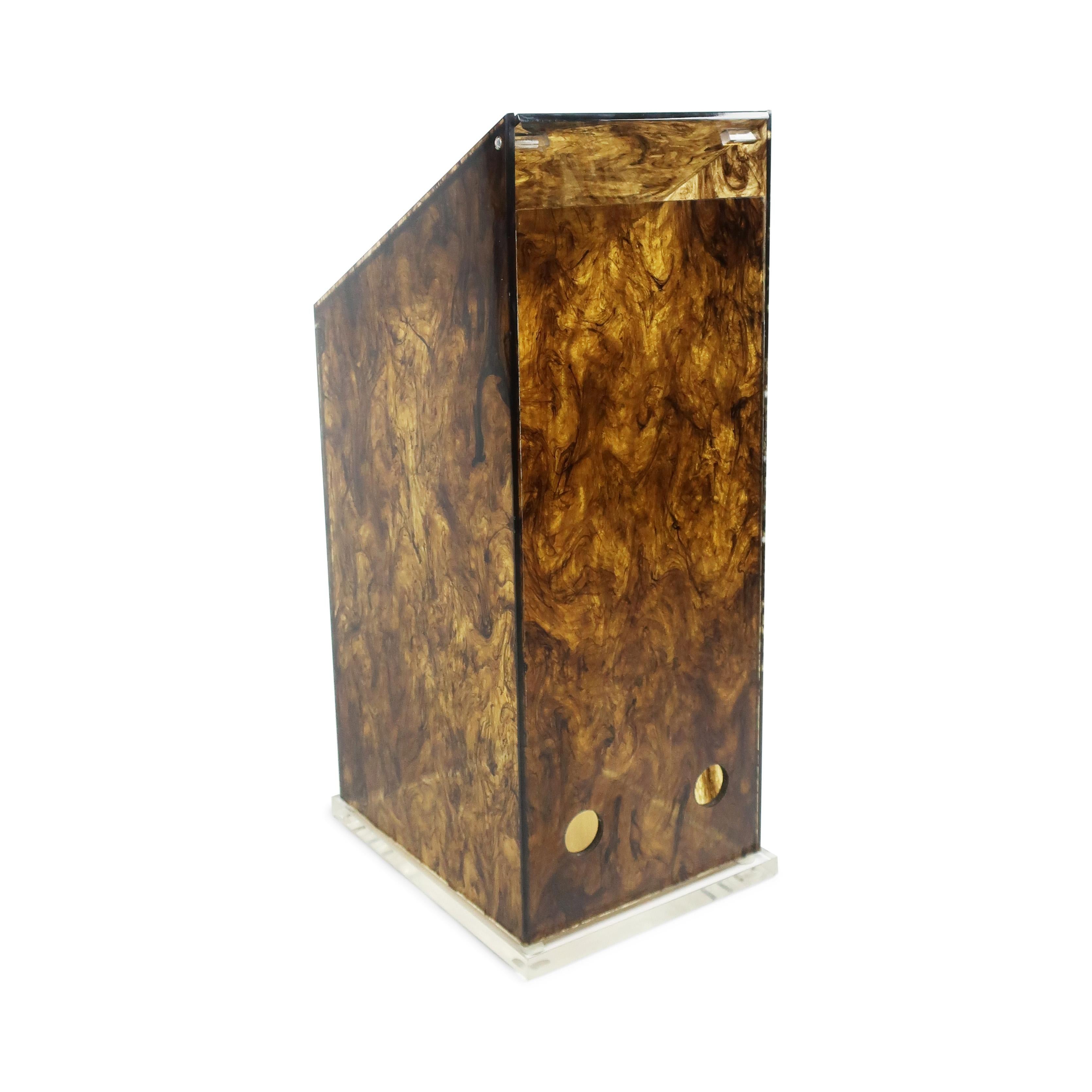 Vintage Tortoiseshell Lucite Storage In Good Condition For Sale In Brooklyn, NY