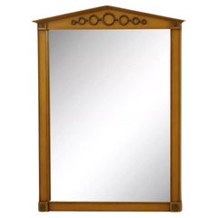 Vintage Toscana Dixon Powdermaker French Regency Style Pecan Wood Wall Mirror