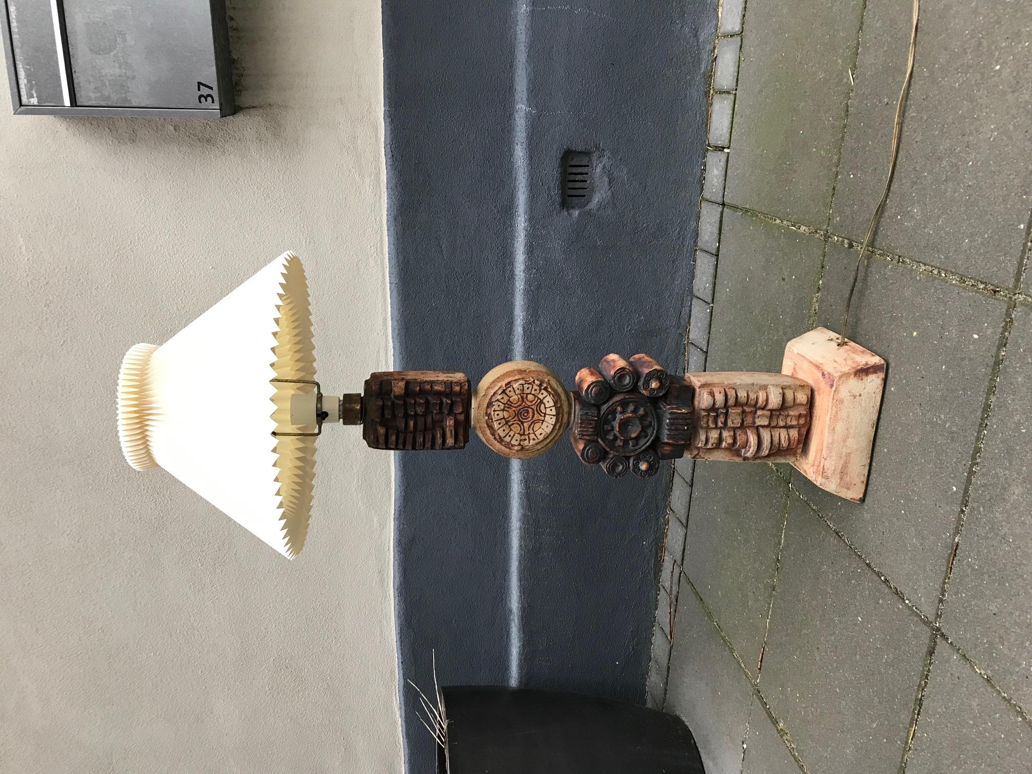 Vintage TOTEM Ceramic Floor Lamp by Bernard Rooke, 1970s For Sale 7