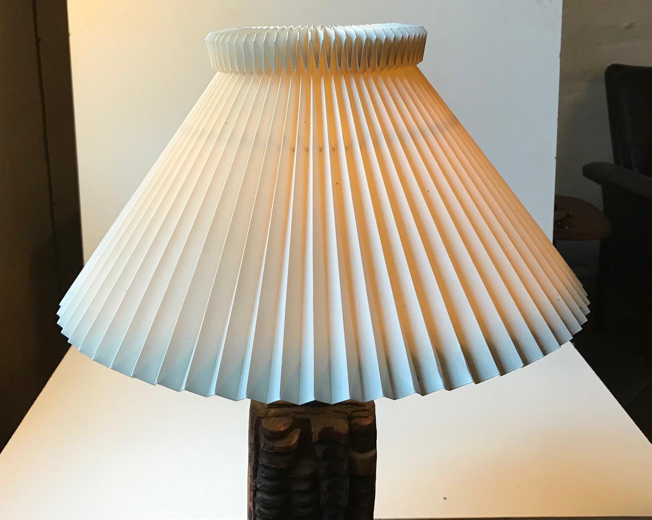 Lampadaire TOTEM vintage en céramique par Bernard Rooke, 1970 Bon état - En vente à Esbjerg, DK