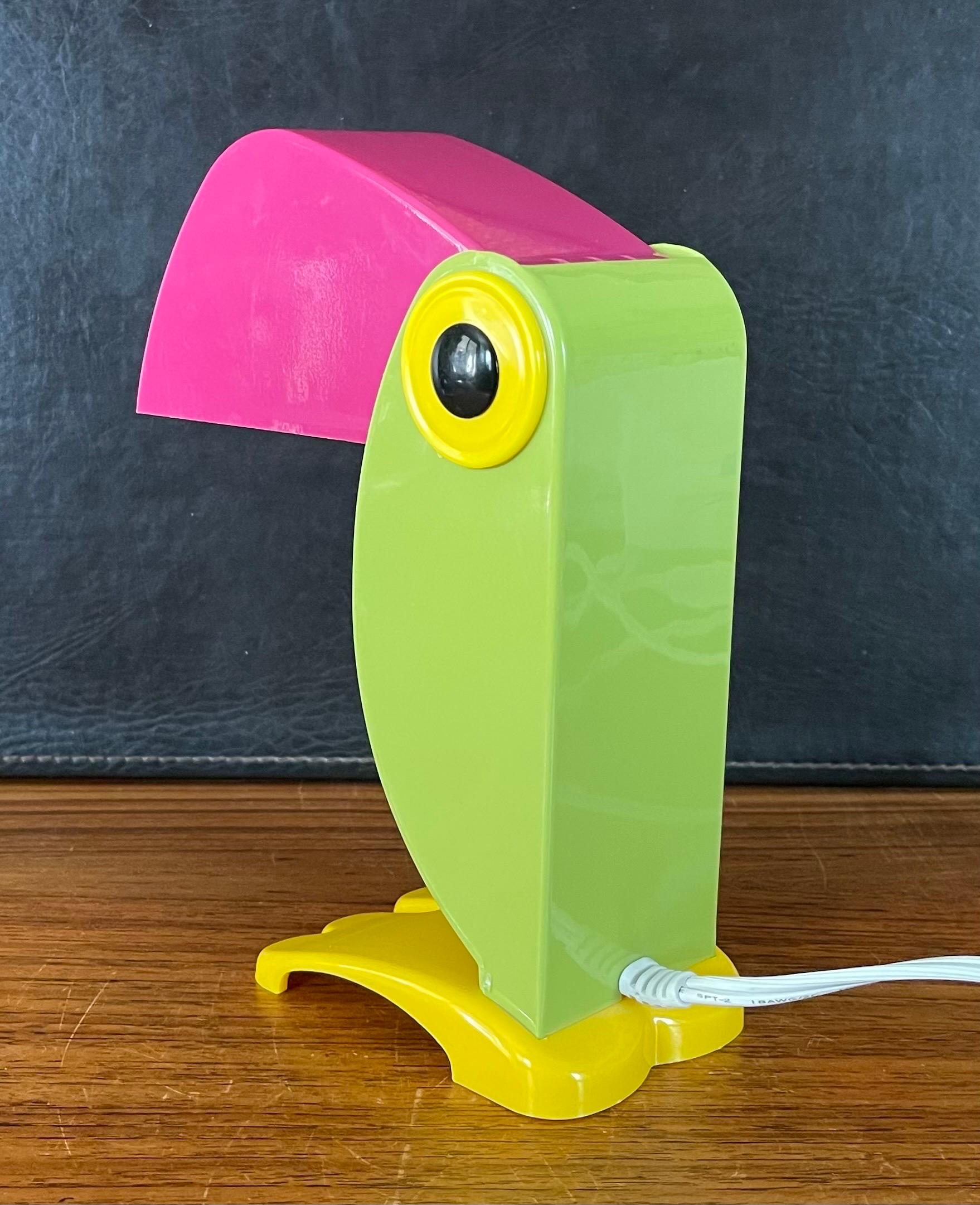 Mid-Century Modern Vintage Toucan Table Lamp in the Style of Old Timer Ferrari For Sale