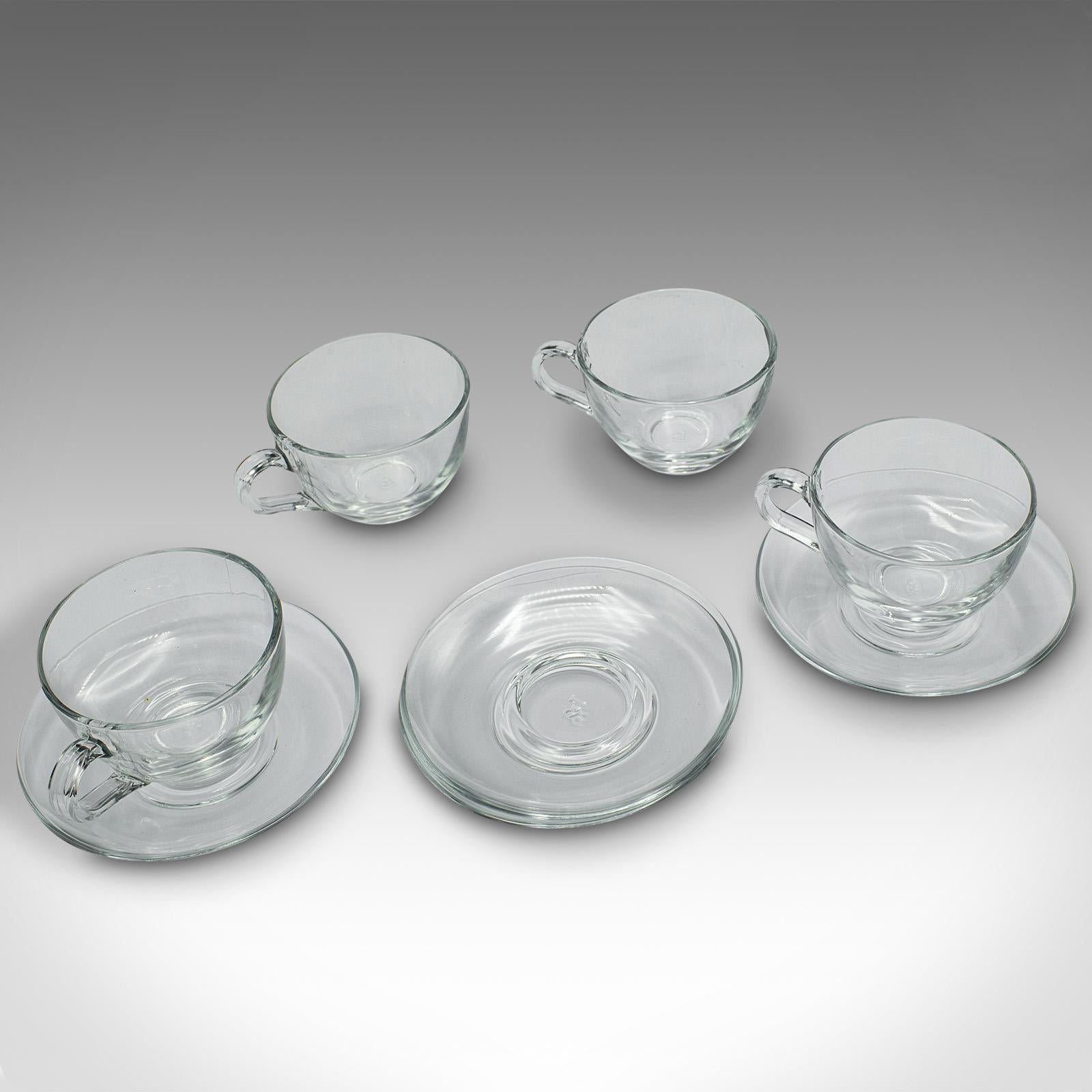 Set de Picnic Vintage Touring, Inglés, Lona, Cuero, Estuche, Mediados de Siglo, C.1950 4
