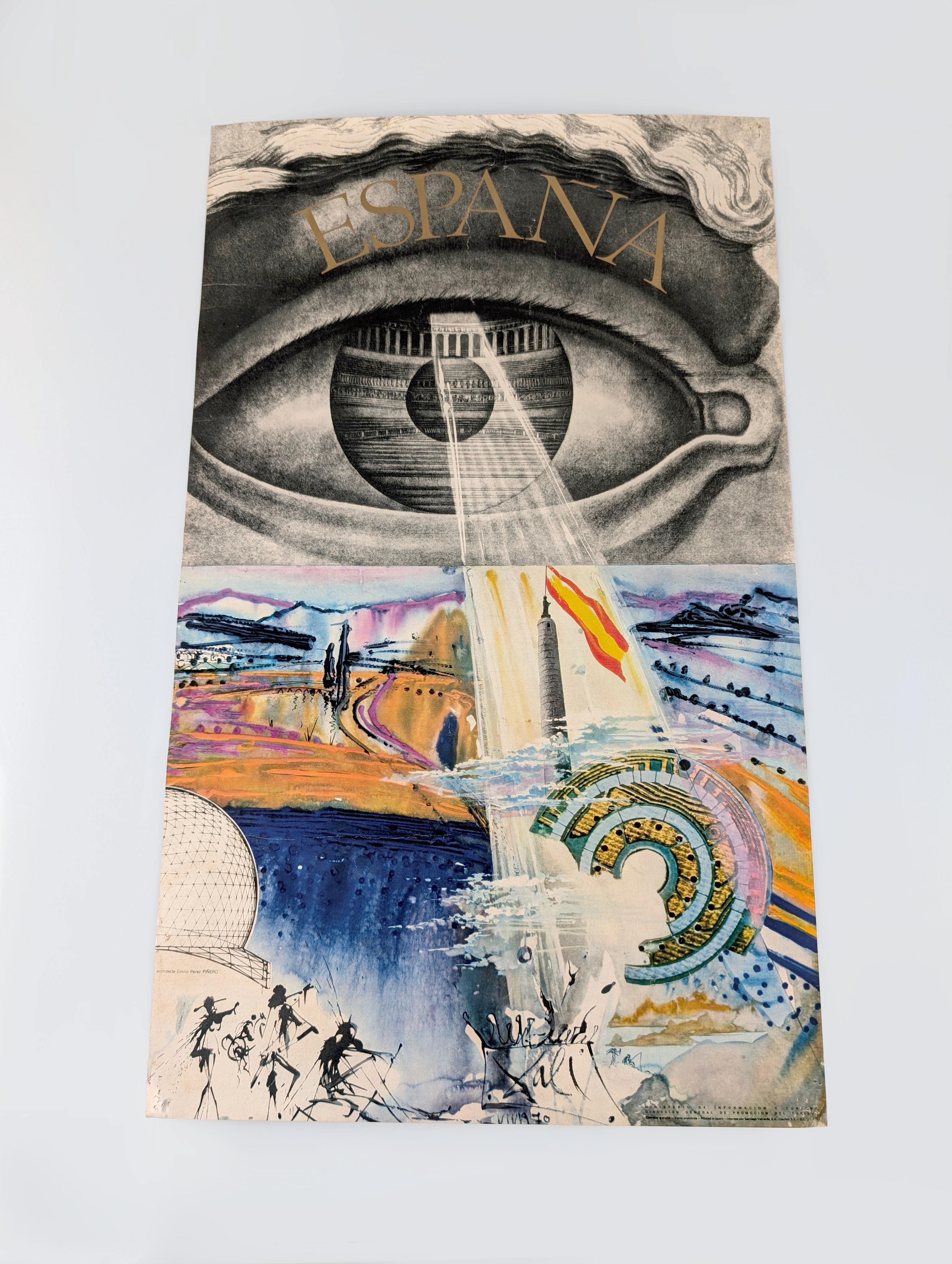Spanish Vintage Tourist Poster Spain by Salvador Dali, 1970s