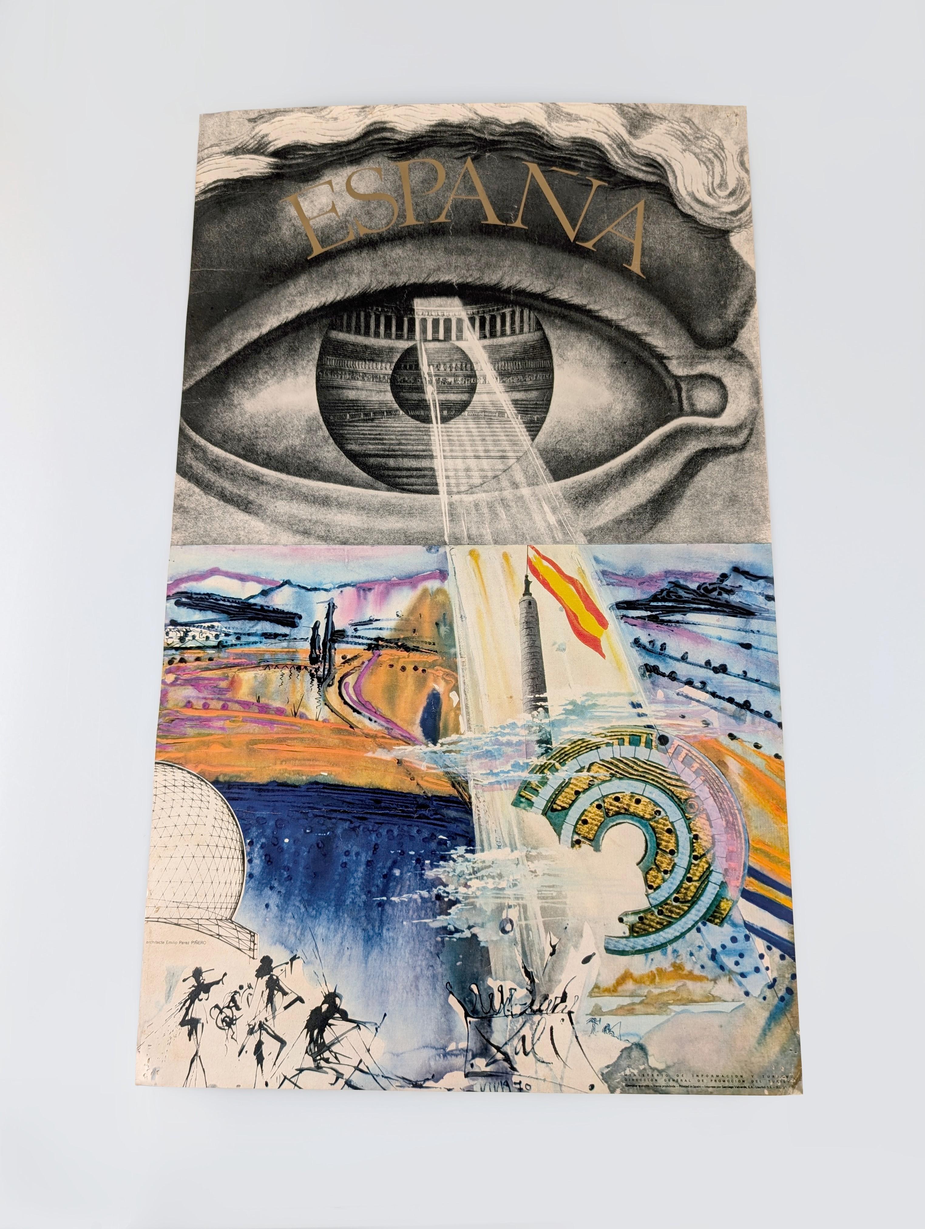 Espagnol Affiche touristique espagnole par Salvador Dali, années 1970 en vente