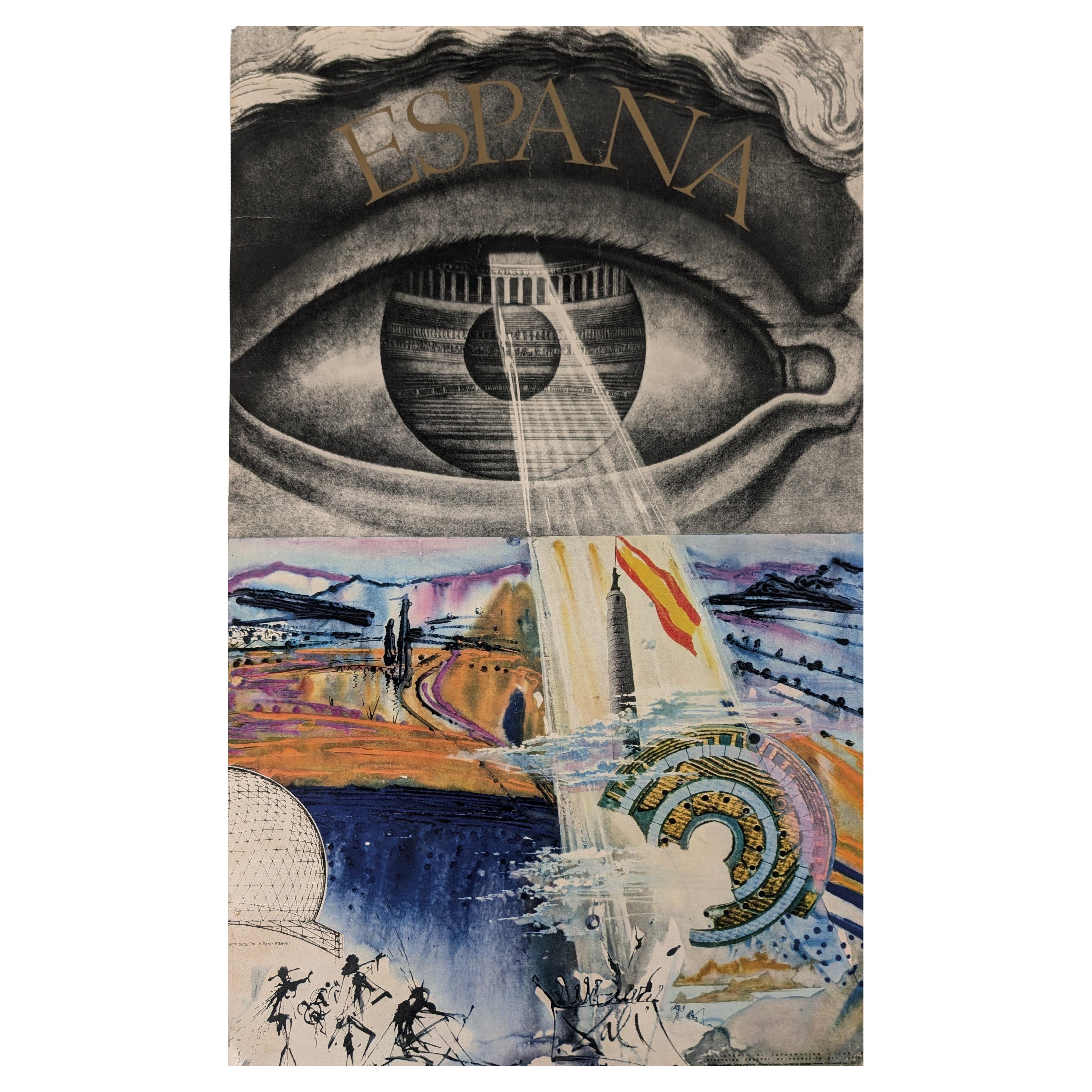 Affiche touristique espagnole par Salvador Dali, années 1970 en vente