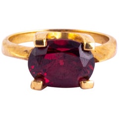 Vintage Tourmaline and 9 Carat Gold Ring