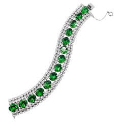Vintage Tourmaline Crystal Cocktail Bracelet 1950s