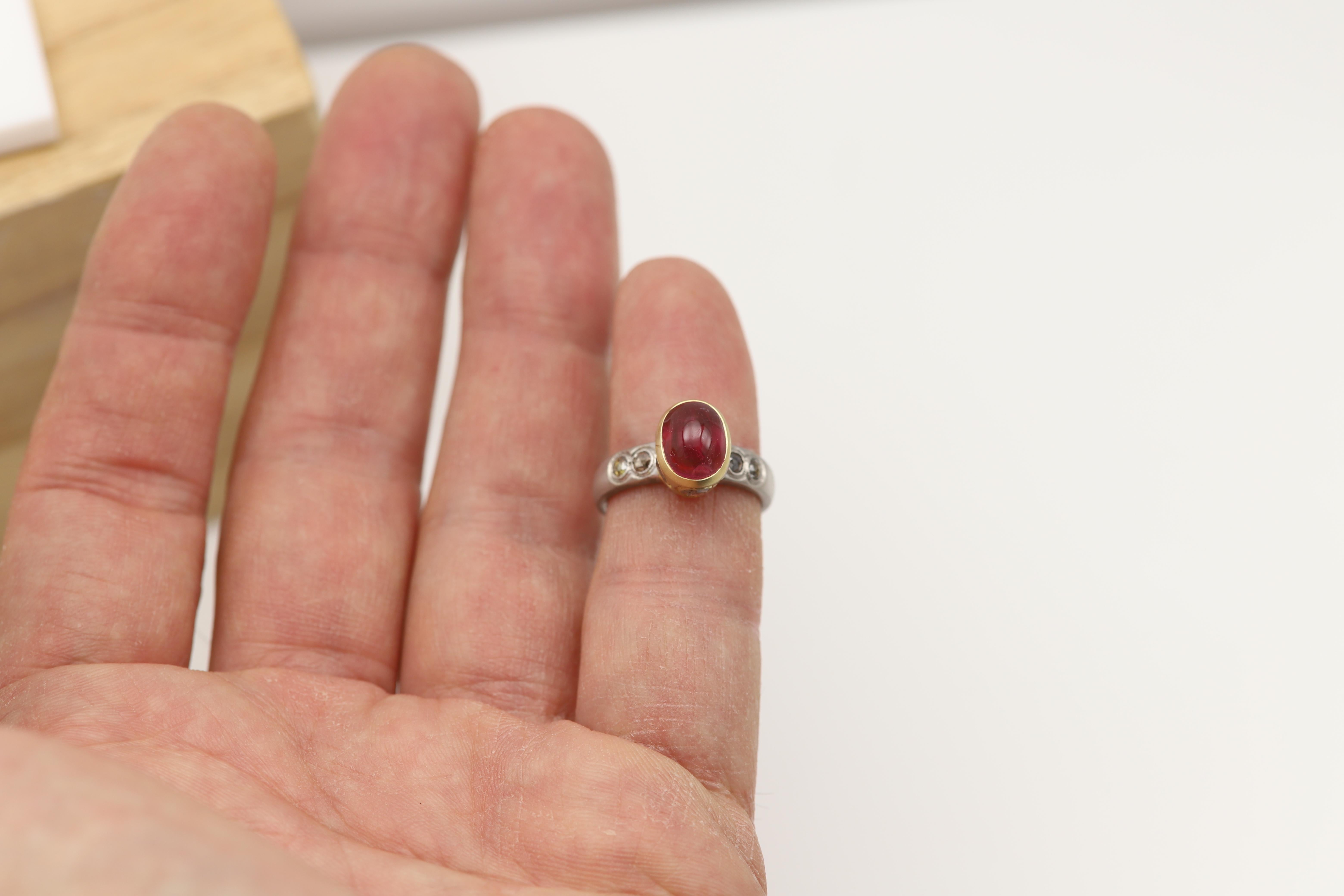 vintage pink stone rings