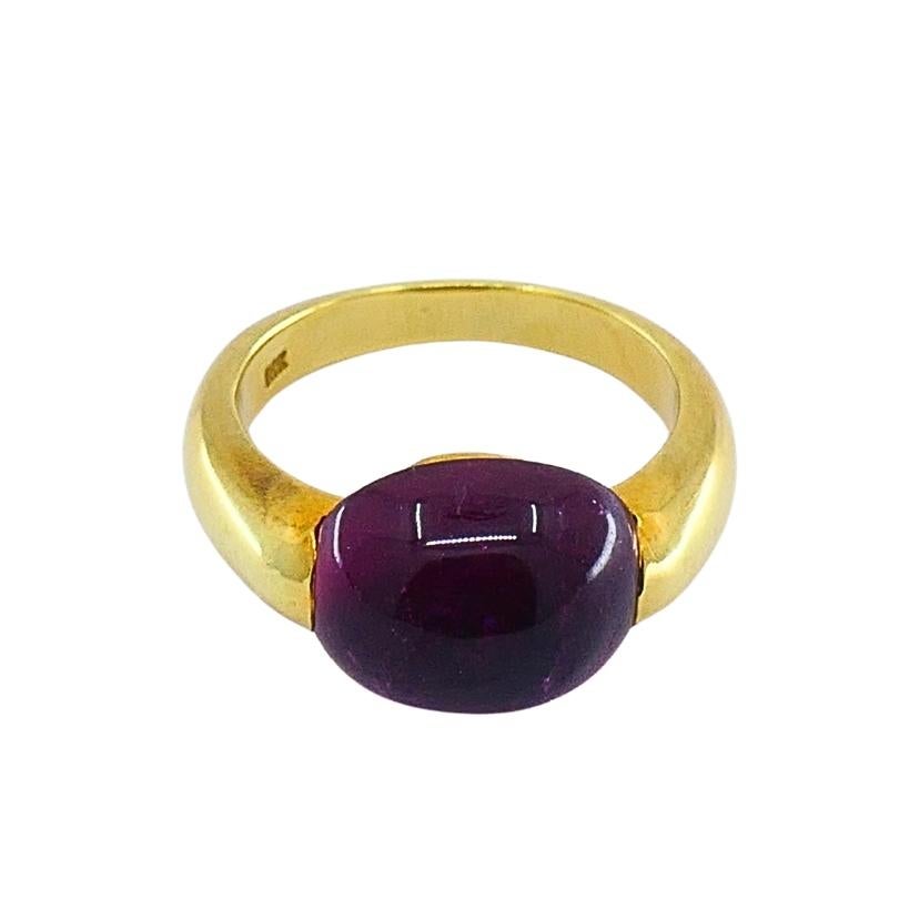 Vintage Tourmaline Ring 18k Gold Estate Jewelry Excellent état - En vente à Beverly Hills, CA