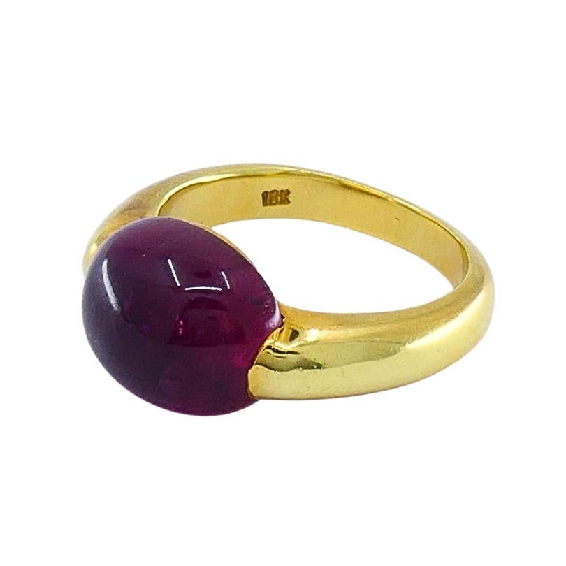 Vintage Tourmaline Ring 18k Gold Estate Jewelry Pour femmes en vente