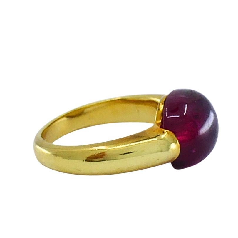 Vintage Tourmaline Ring 18k Gold Estate Jewelry en vente 1