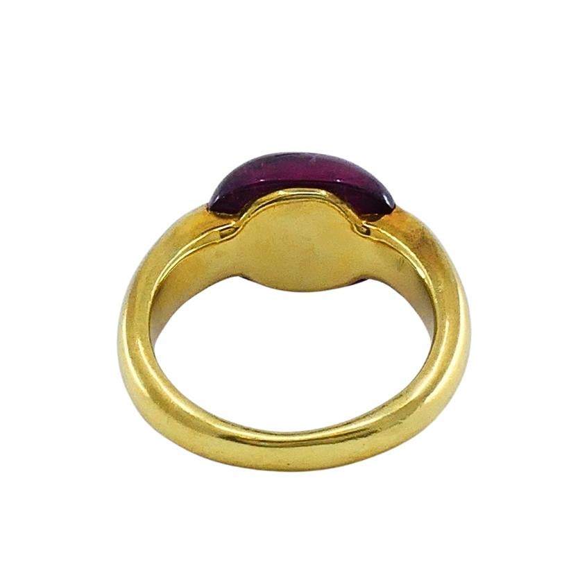 Vintage Tourmaline Ring 18k Gold Estate Jewelry en vente 2