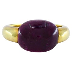 Vintage Tourmaline Ring 18k Gold Estate Jewelry