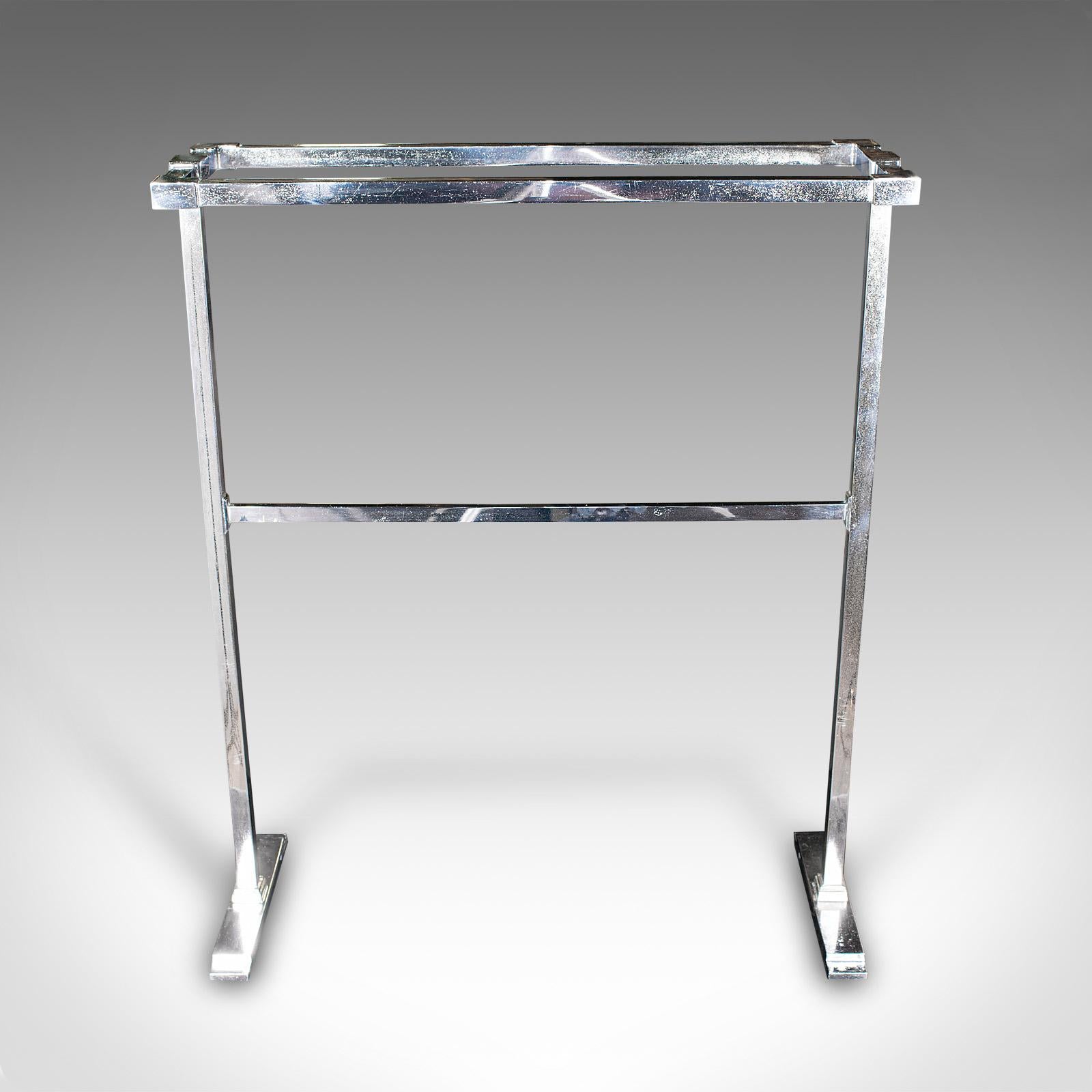 20th Century Vintage Towel Rail, French, Chromed Brass, Valet, Drying Stand, Art Deco, C.1930 For Sale