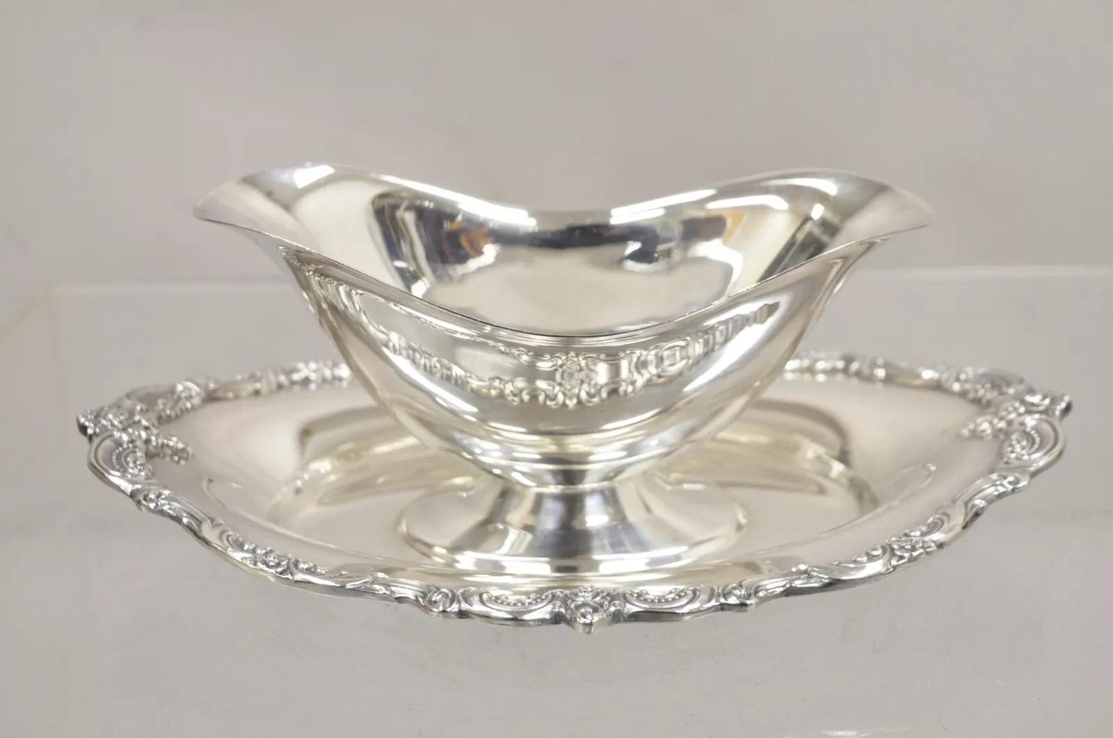 Towle 2909 Vittoriana placcata in argento con piatto allegato in vendita 3