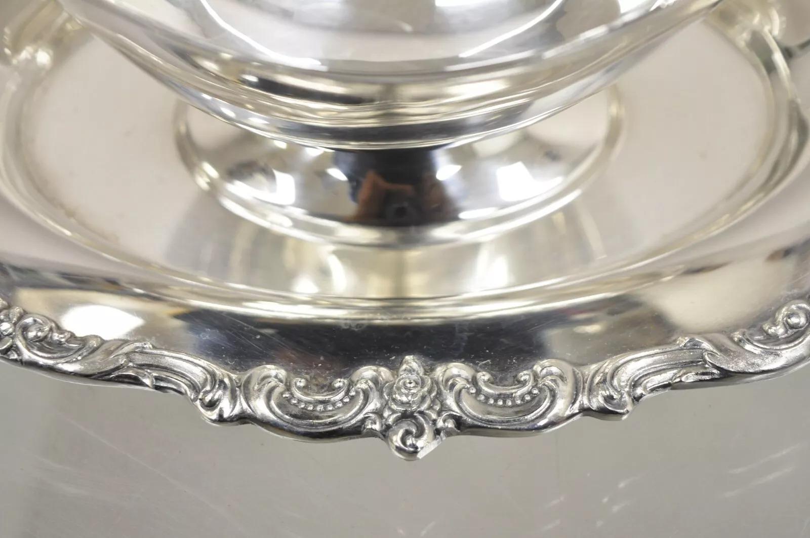 Placcato argento Towle 2909 Vittoriana placcata in argento con piatto allegato in vendita