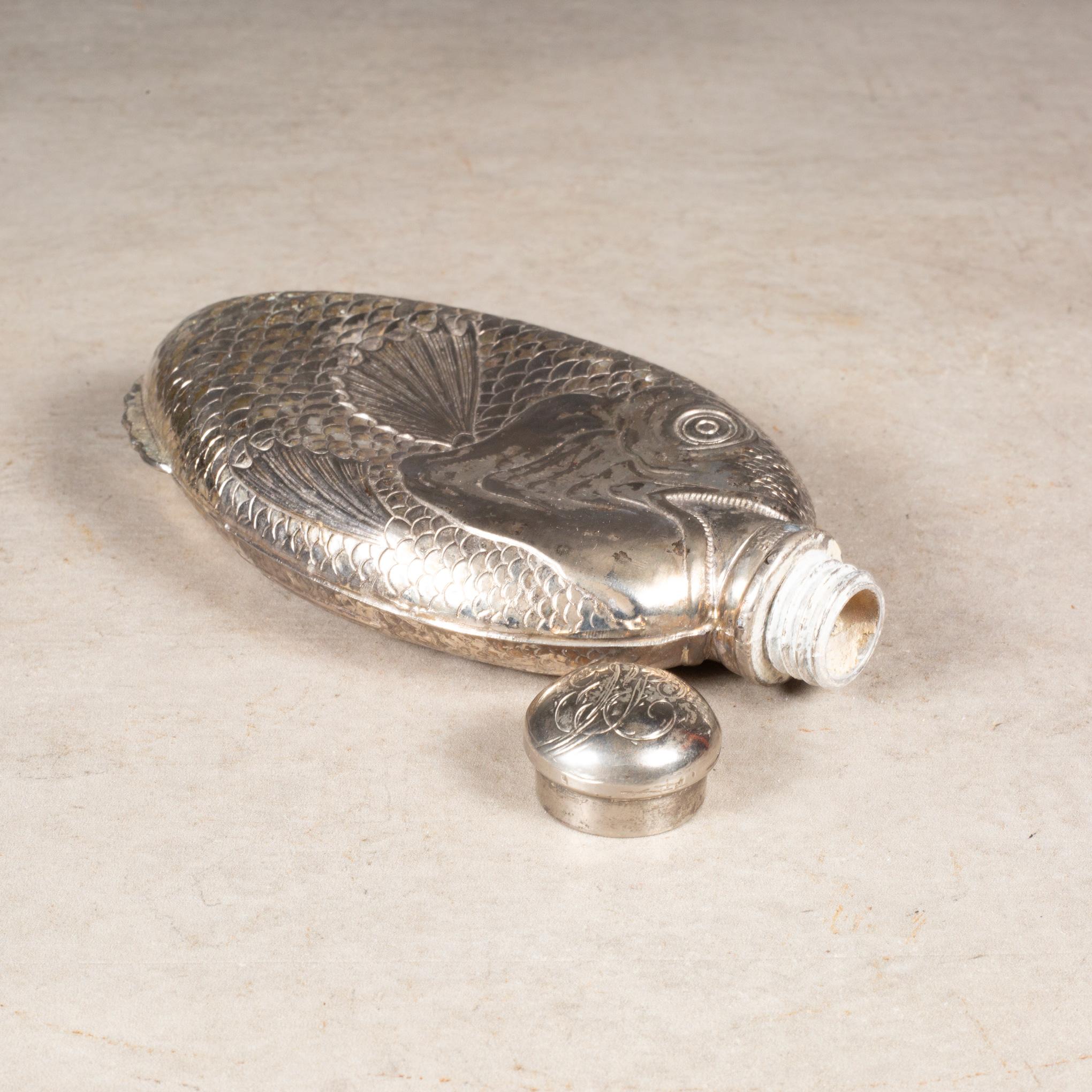 Modern Vintage Towle Silver Plated Fish Flask