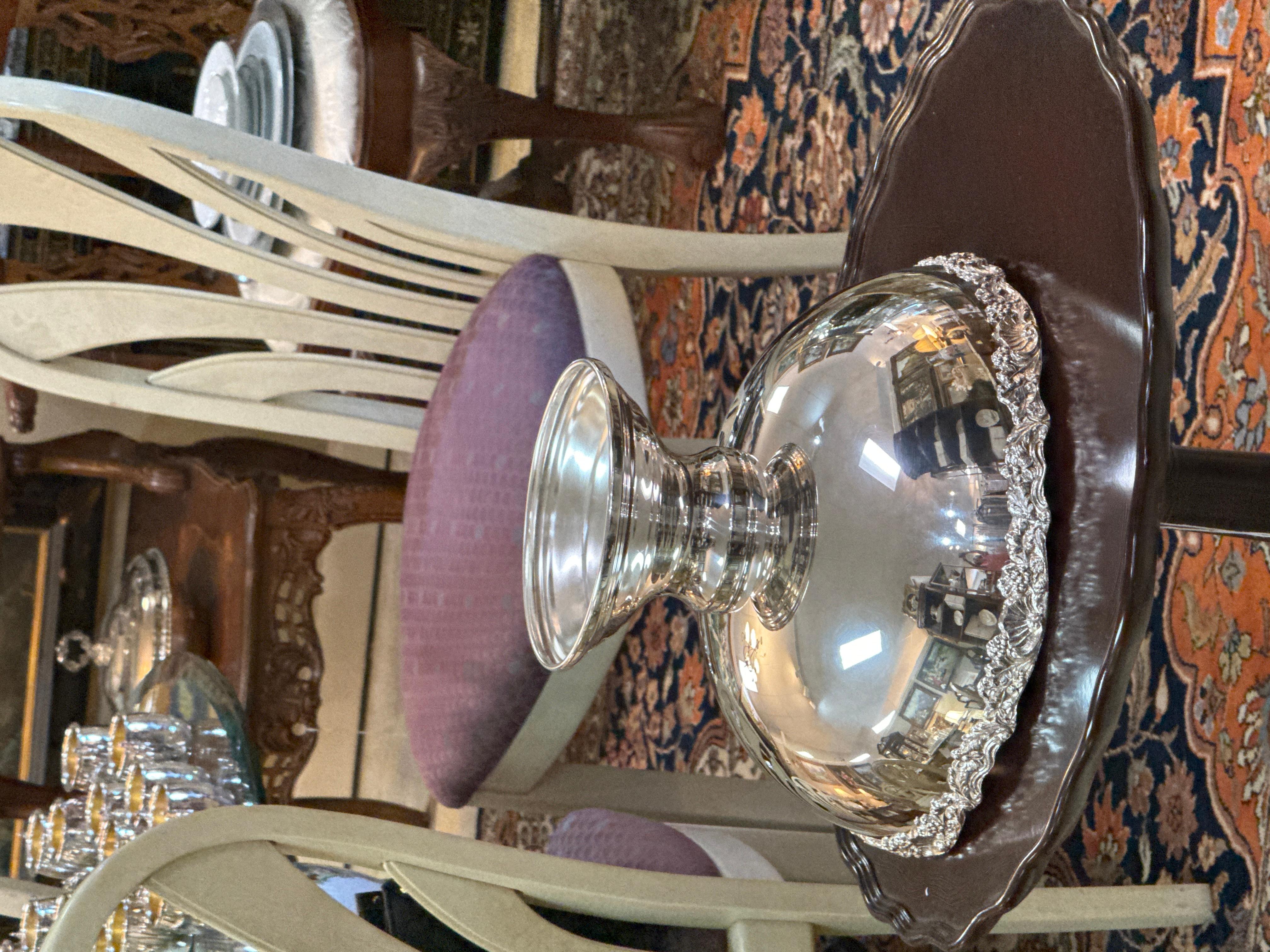 Vintage Towle Silverplate Punch Bowl - 20 cups , Ladle 4