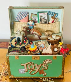 Vintage Toy Automaton Music Moving Toy Chest