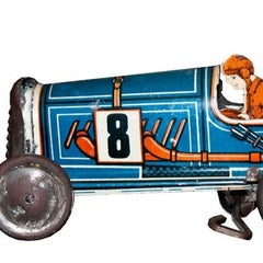 Vintage Toy Car- Wind up Memo 708 Car, Made in France by Memo, Model n. 708