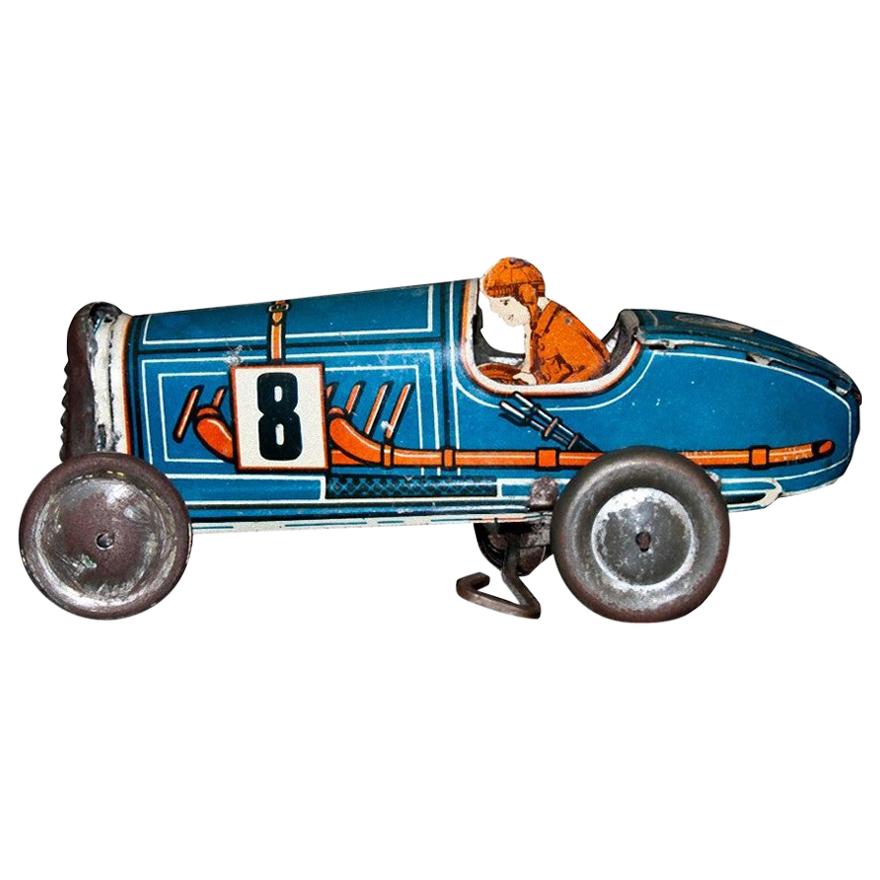 Vintage Toy Car- Wind up Memo 708 Car, Made in France by Memo, Model n. 708
