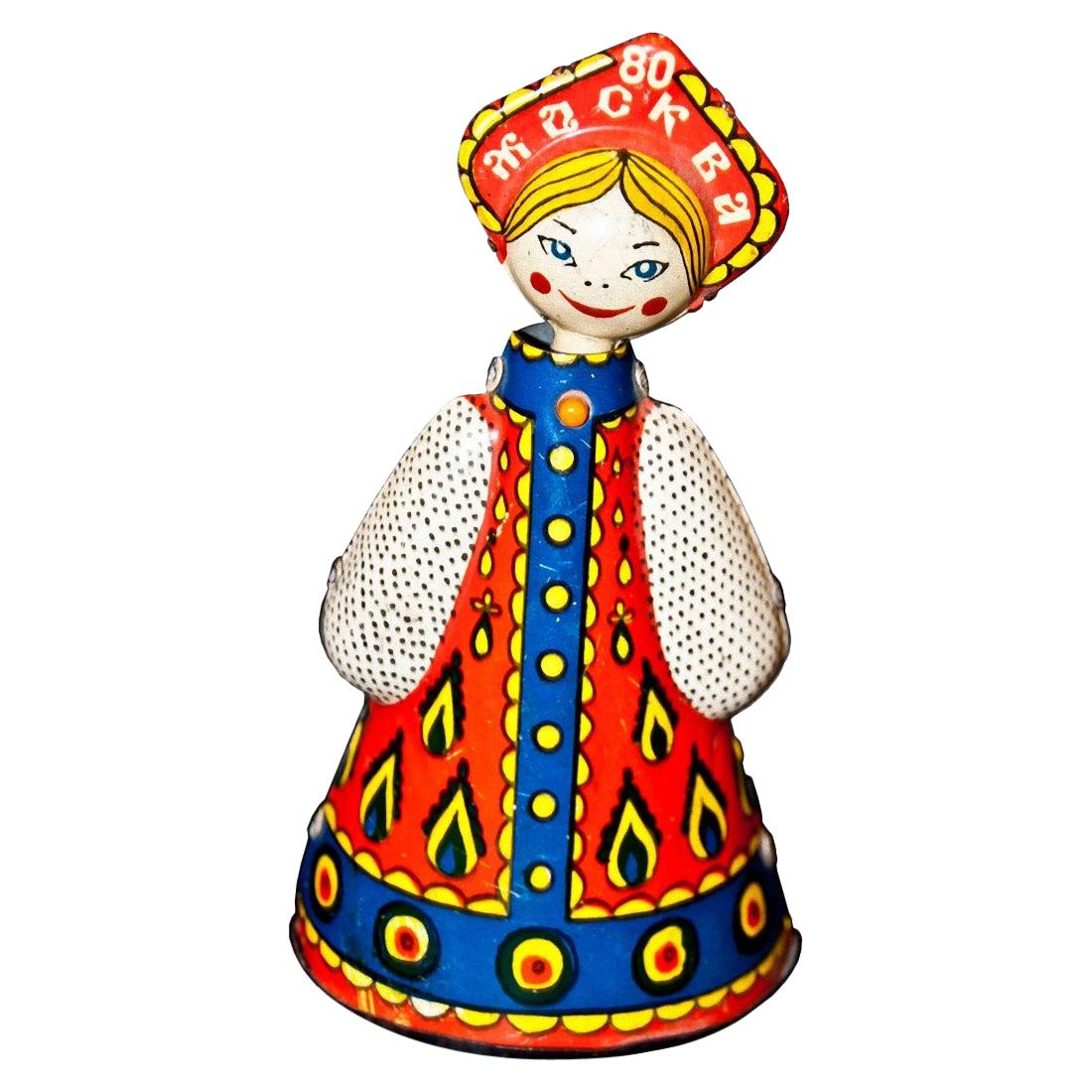 Vintage Toy, Dancing Russian Doll, Moscow Olympics, 1980
