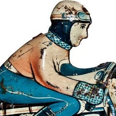 Vintage Toy, HKN Motorcyclist, Made by Huki Kienberger, 1950s