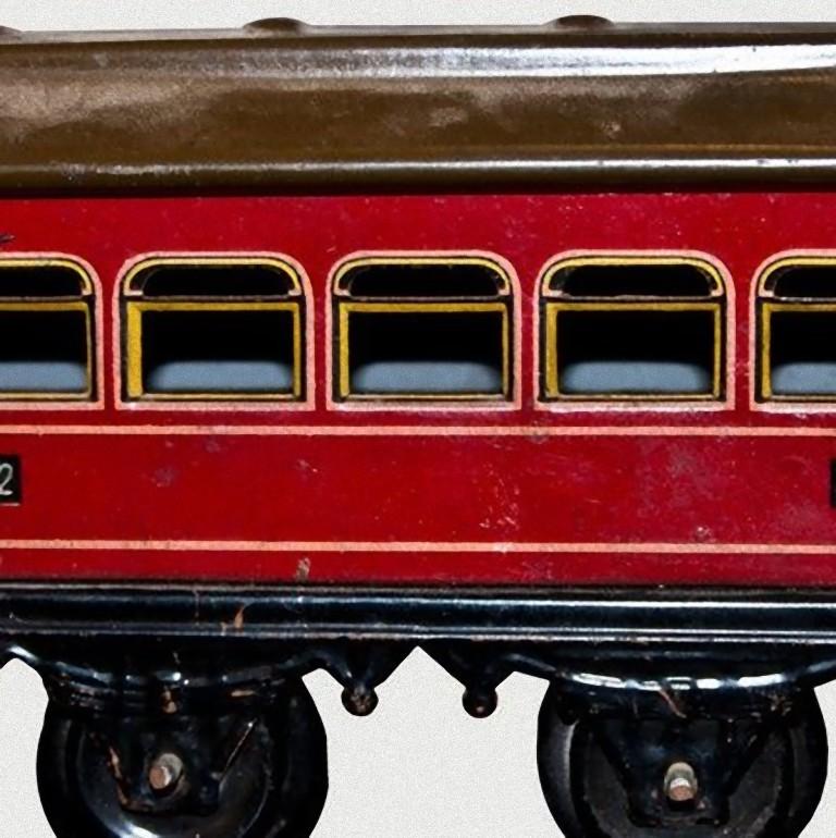 Vintage Toy:: Karl Bub 7-Fenster-Personenwagen:: Made in Germany (Französisch) im Angebot