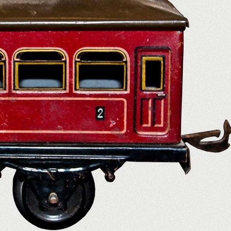 Vintage Toy:: Karl Bub 7-Fenster-Personenwagen:: Made in Germany im Zustand „Gut“ im Angebot in Roma, IT