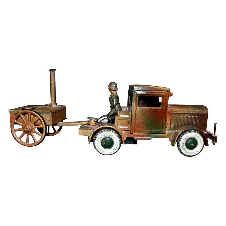 Vintage Toy, Military Toy Truck and Trailer For Sale at 1stDibs toy truck and trailer, vintage