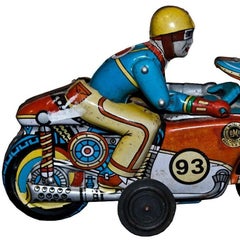 Moto giocattolo vintage di Oriental Metal Industries, India, anni '70